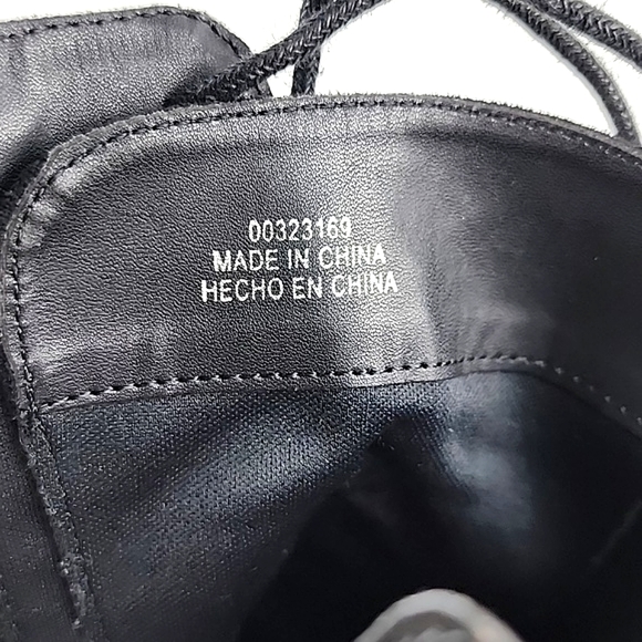 Forever 21 Black Faux Suede Heeled Lace Up Ankle Boots Side Zipper Size 7.5 - Picture 12 of 16